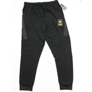 US Army Black Jogger Sweatpants Men's Sz 2XL Official Licensed Logo NWT
